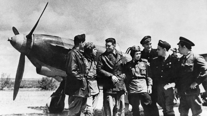 Летчики эскадрильи Нормандия Неман
