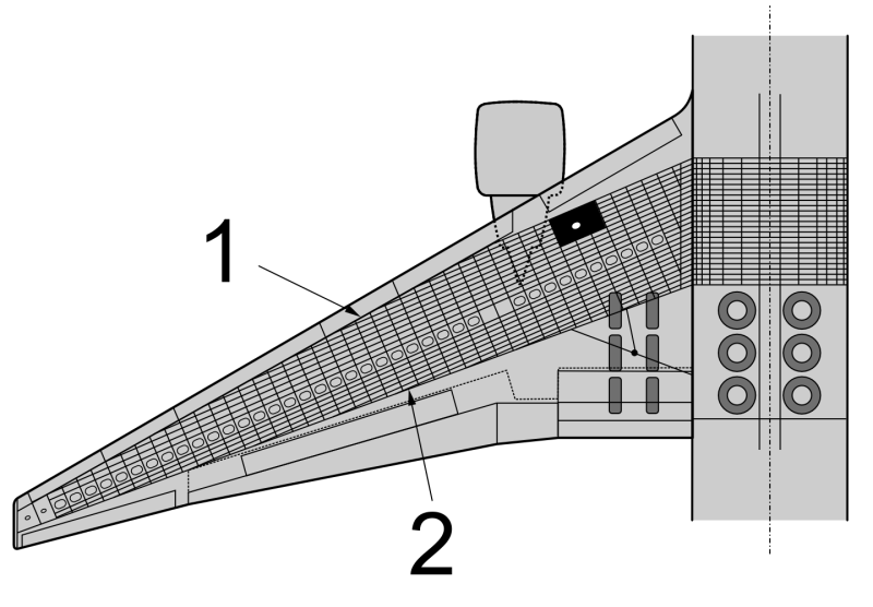 Крыло самолета Боинг 777