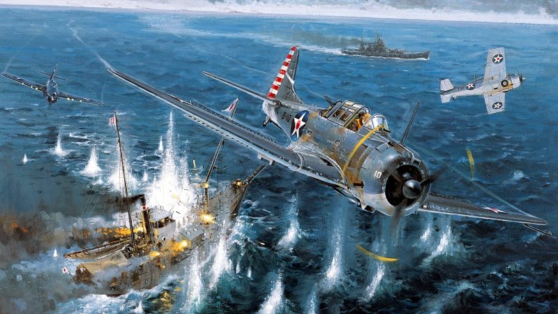 World of Warships битва за Мидуэй