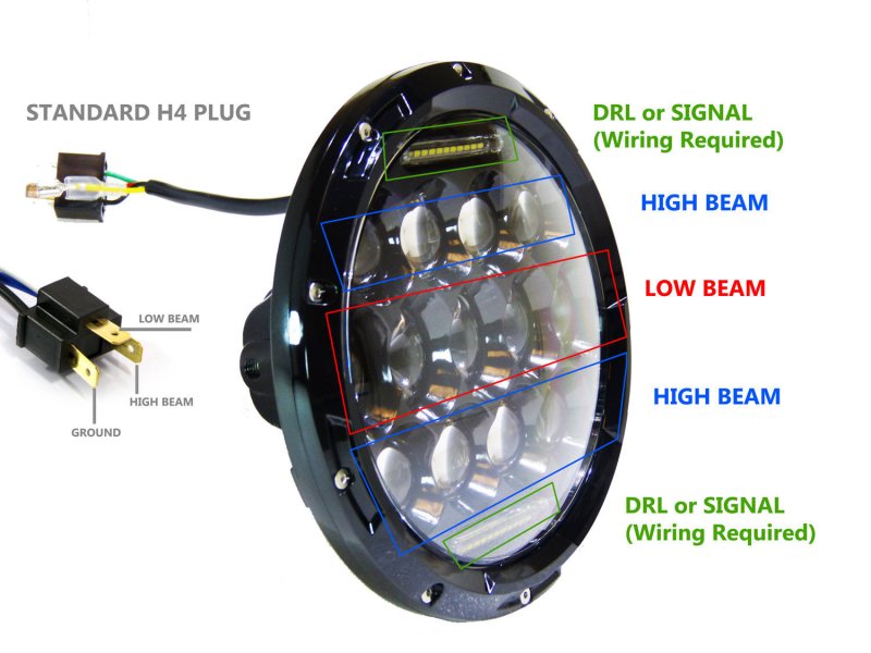 Led фара 5.75 дюймов h4 h13 мотоцикл/Нива