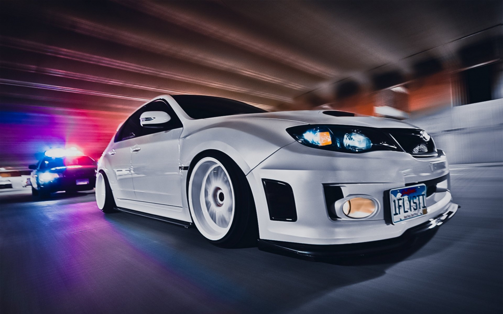 Субару WRX STI Neon 1920 1080