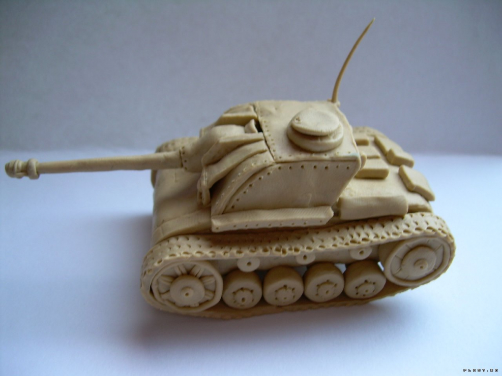 Танк т-34 пластилин
