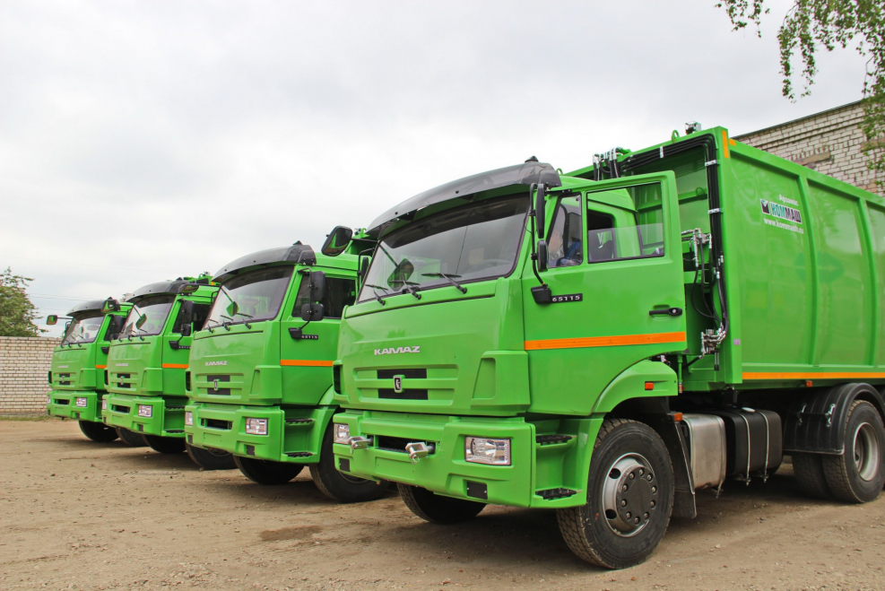 Мусоровоз КАМАЗ 65115 ТСАХ зеленый