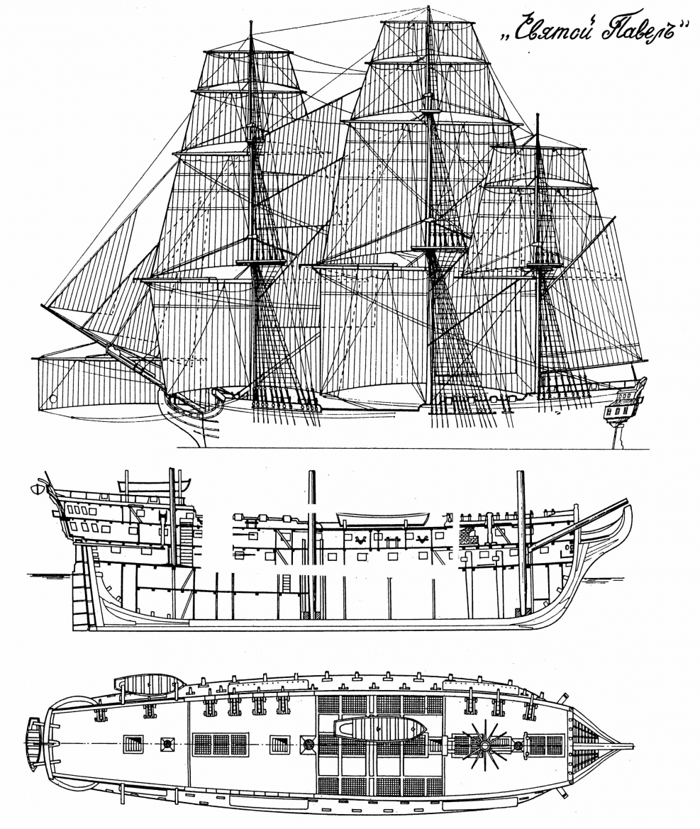 Пакетбот святой петр чертежи