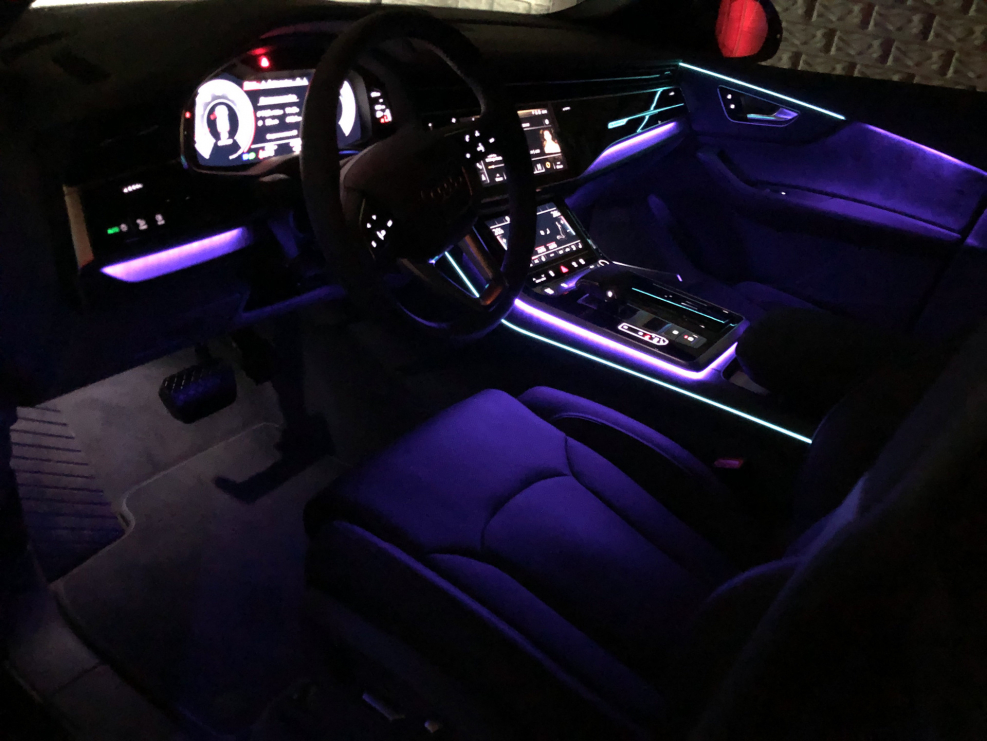 Audi q5 2020 салон подсветка