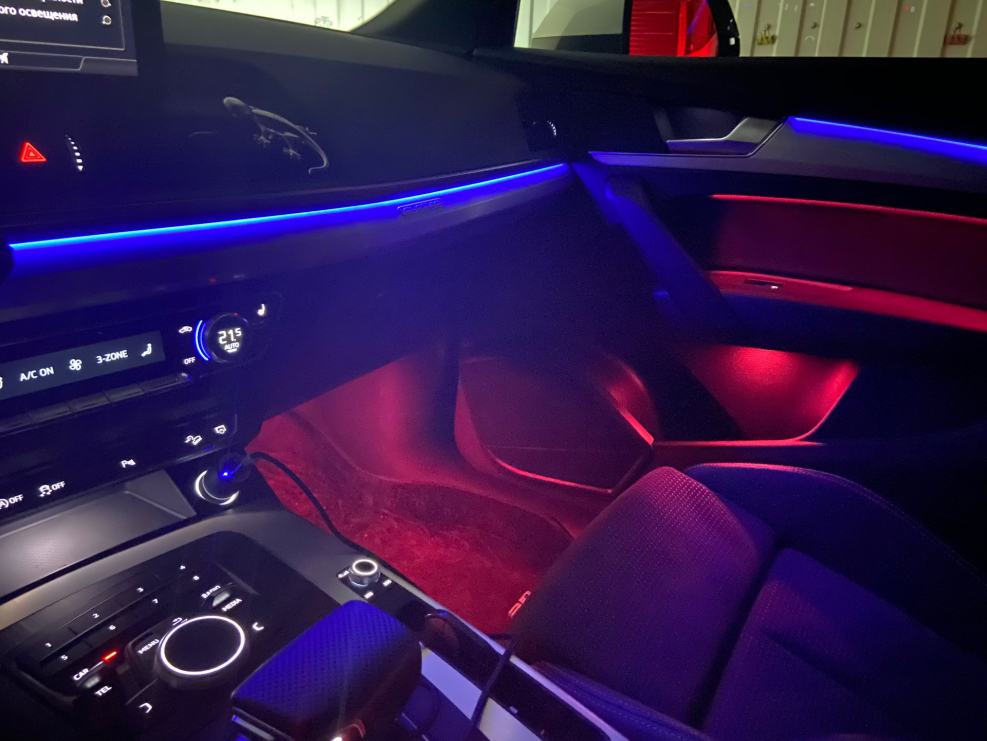 Подсветка салона Ауди q5 2019