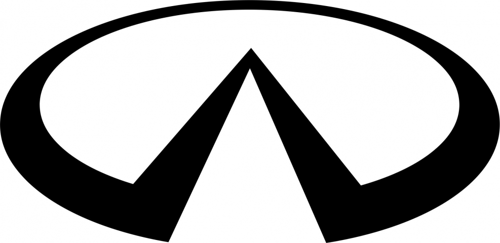 Знак Инфинити на черном фоне
