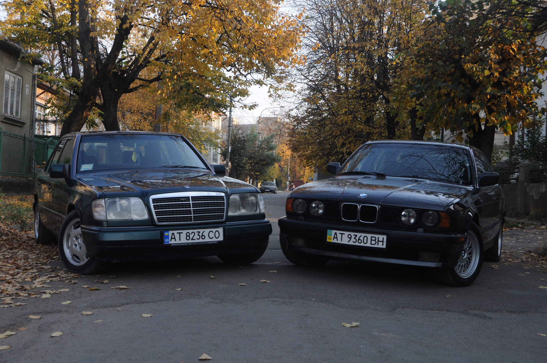 BMW e34 и Mercedes w124