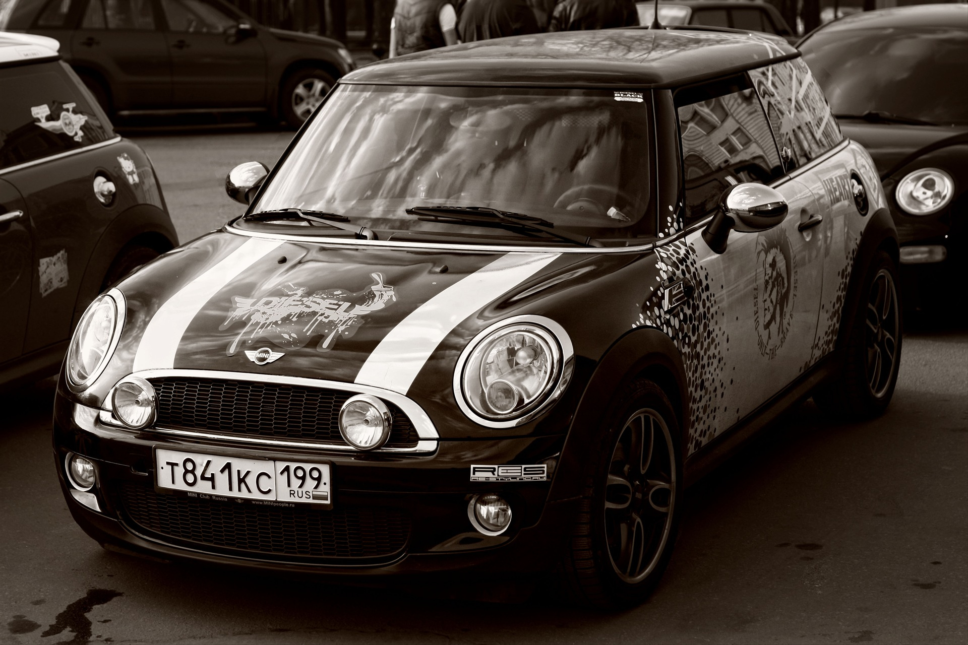 Картина по номерам mini cooper