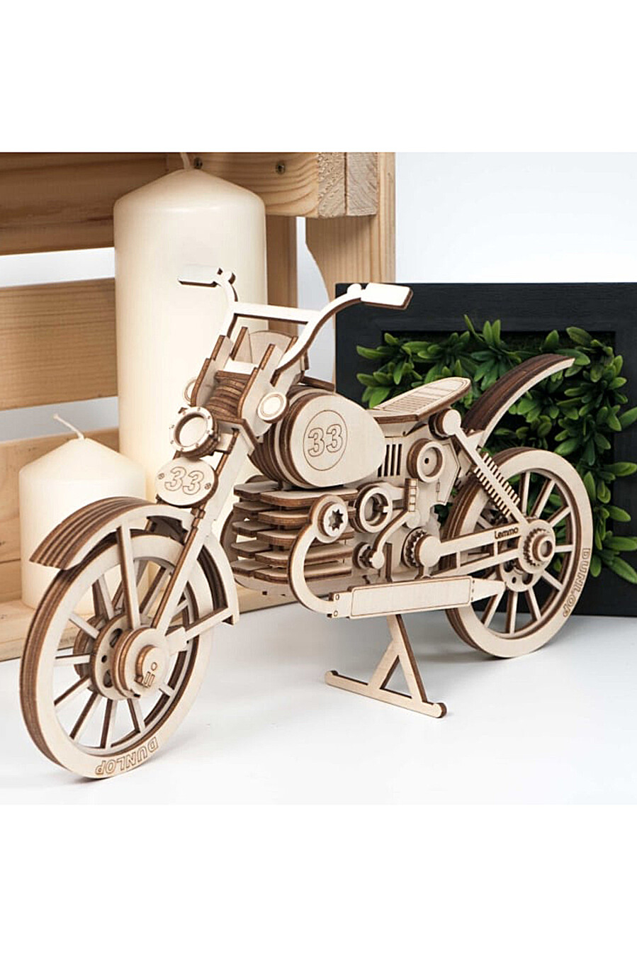 Конструктор деревянный 3d Ewa мотоцикл Cruiser