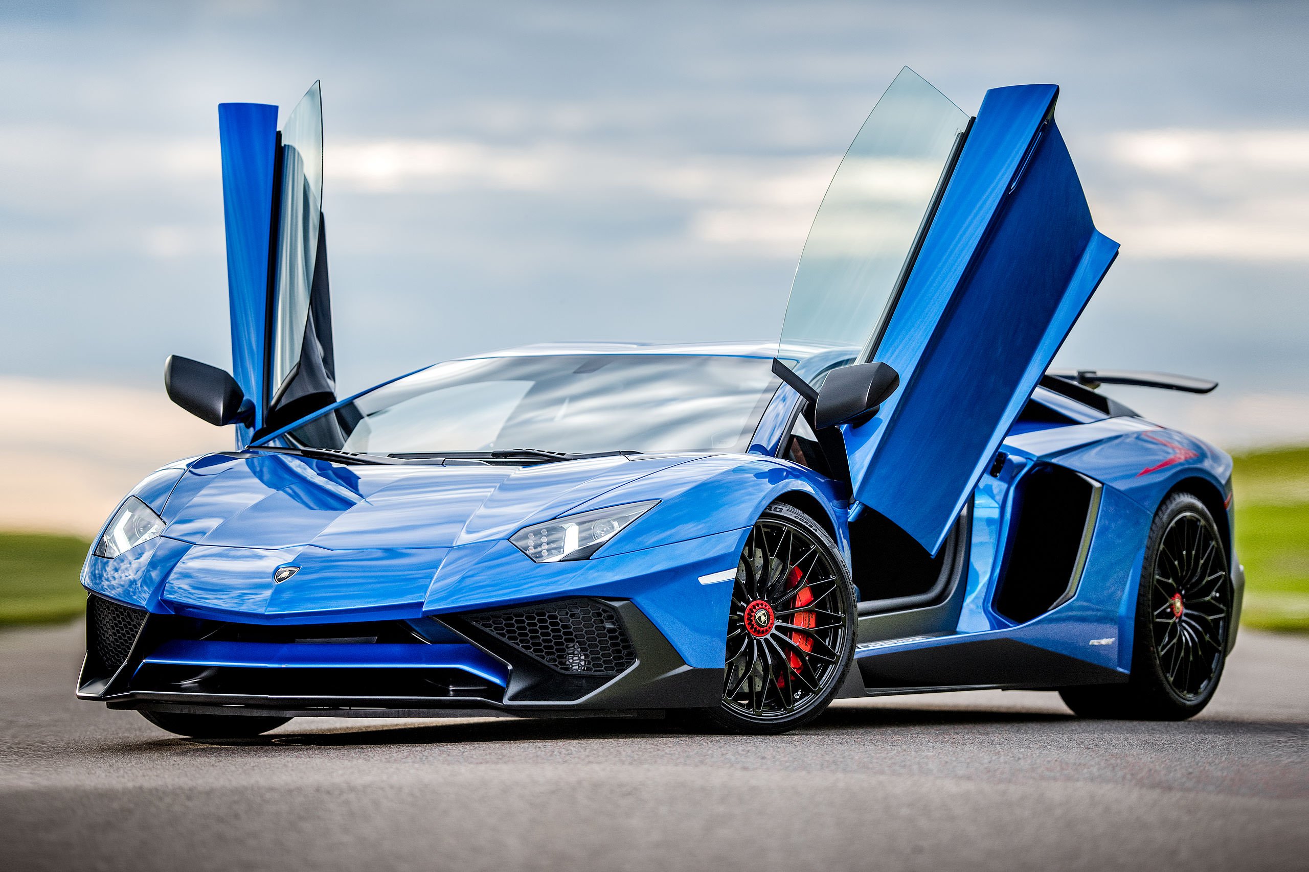 Baby Blue Lamborghini Aventador