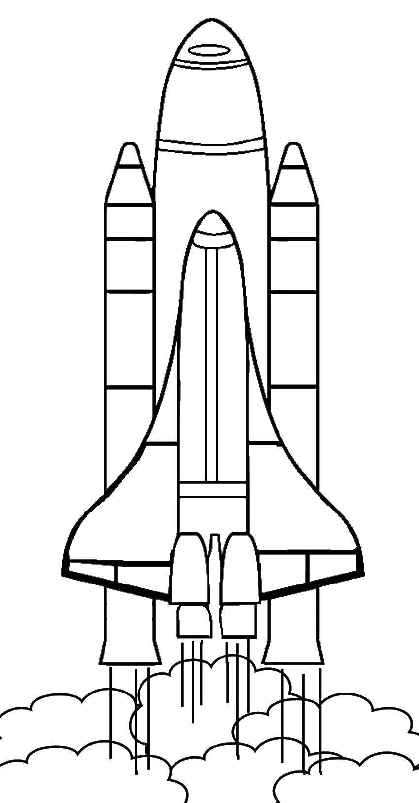 Ракета раскраска
