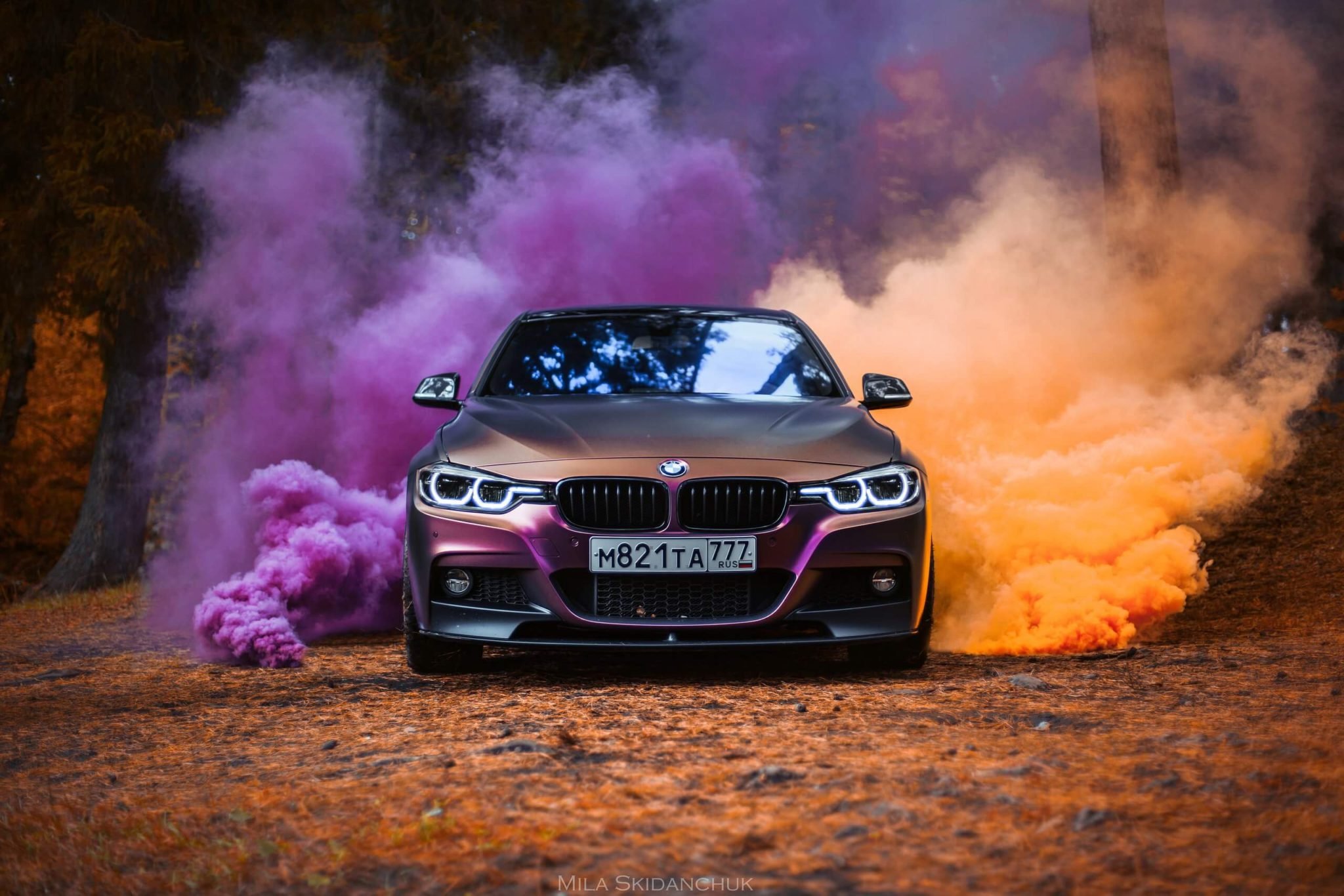 BMW m5 f90 m в дыму