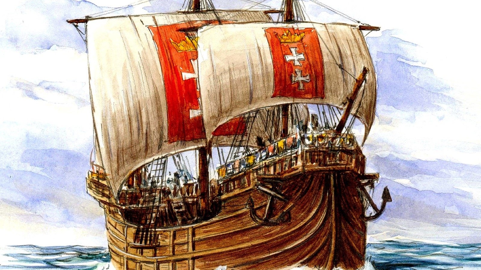 Век суда. Ганзейский Когг. Когг корабль средневековья. Ганзейский Когг судно. Ганзейский Трехмачтовый Когг.