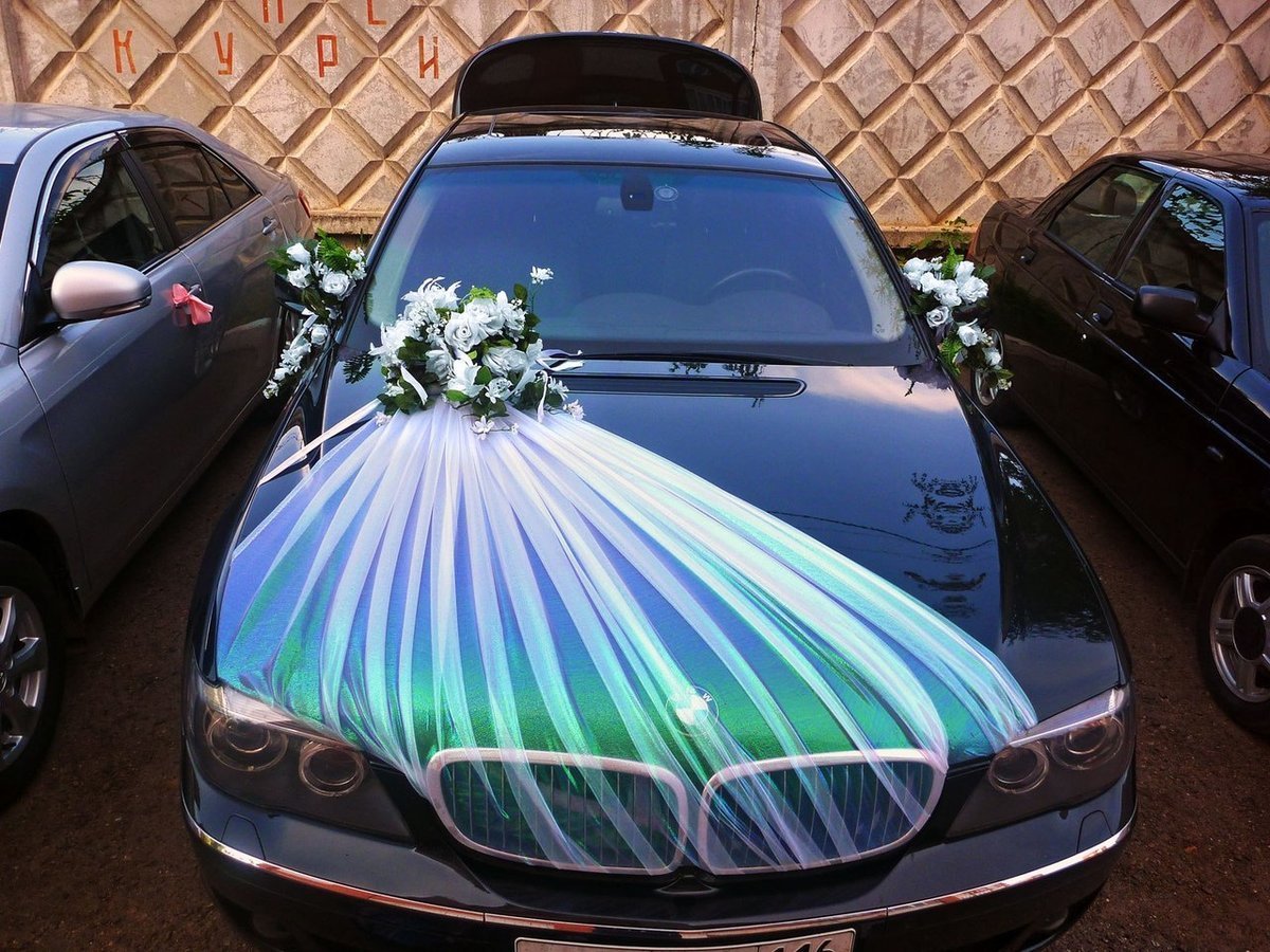 Фото как нарядить свадебную машину
