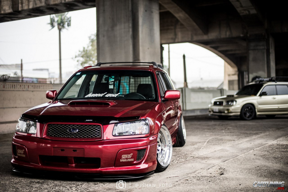 Subaru Forester STI 2002-2004 бордовый