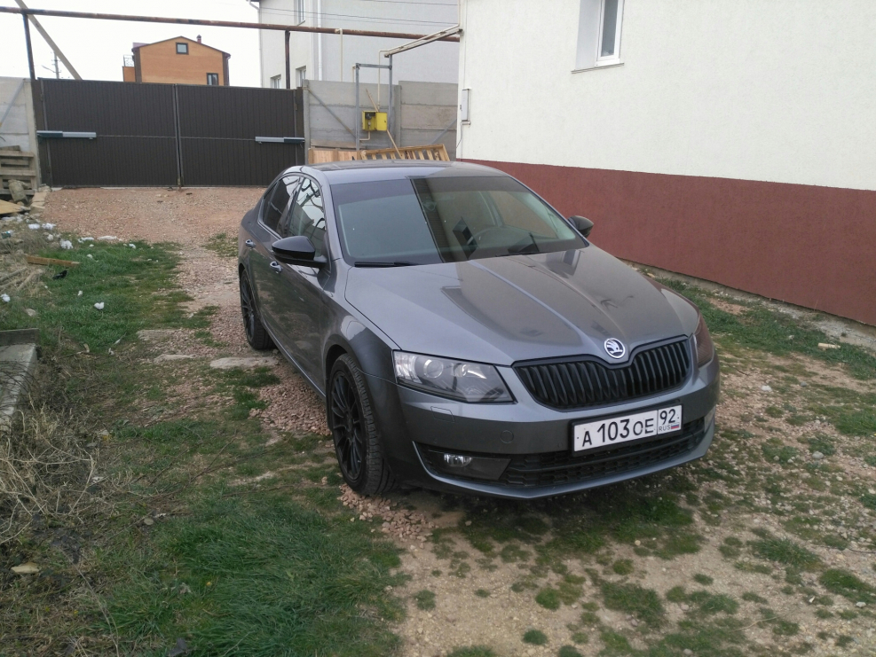 Skoda Octavia серая Black Edition