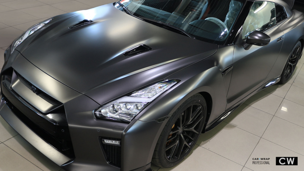 Nissan GTR черный цвет чёрный матовый