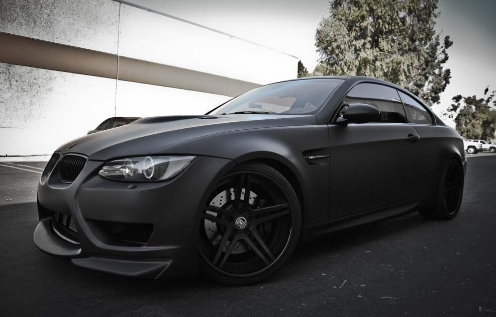BMW m3 чёрный матовый цвет