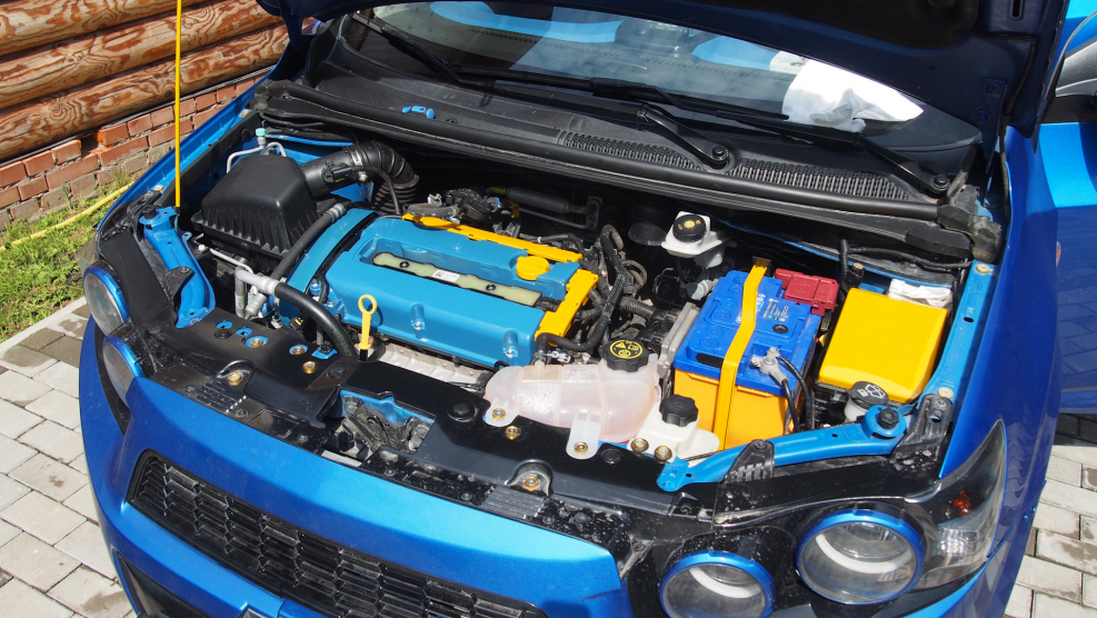 Chevrolet Aveo 2008 под капотом