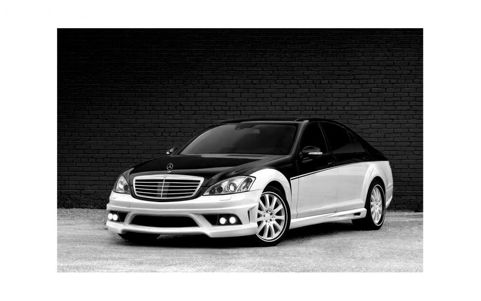 Мерседес Бенц AMG w221e55 белый