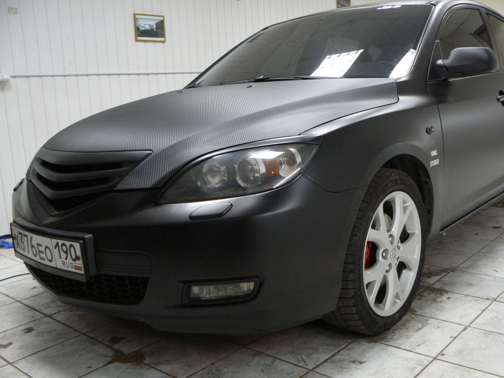 Мазда 3 2008 седан черный матовый