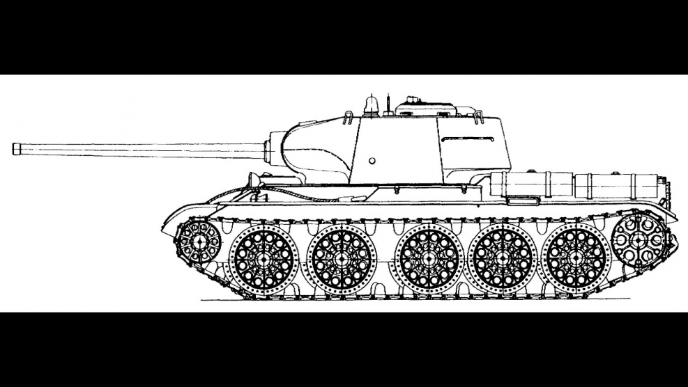 Рисунок т34 сбоку