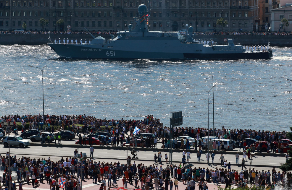 Морской парад в Санкт Петербурге 2020