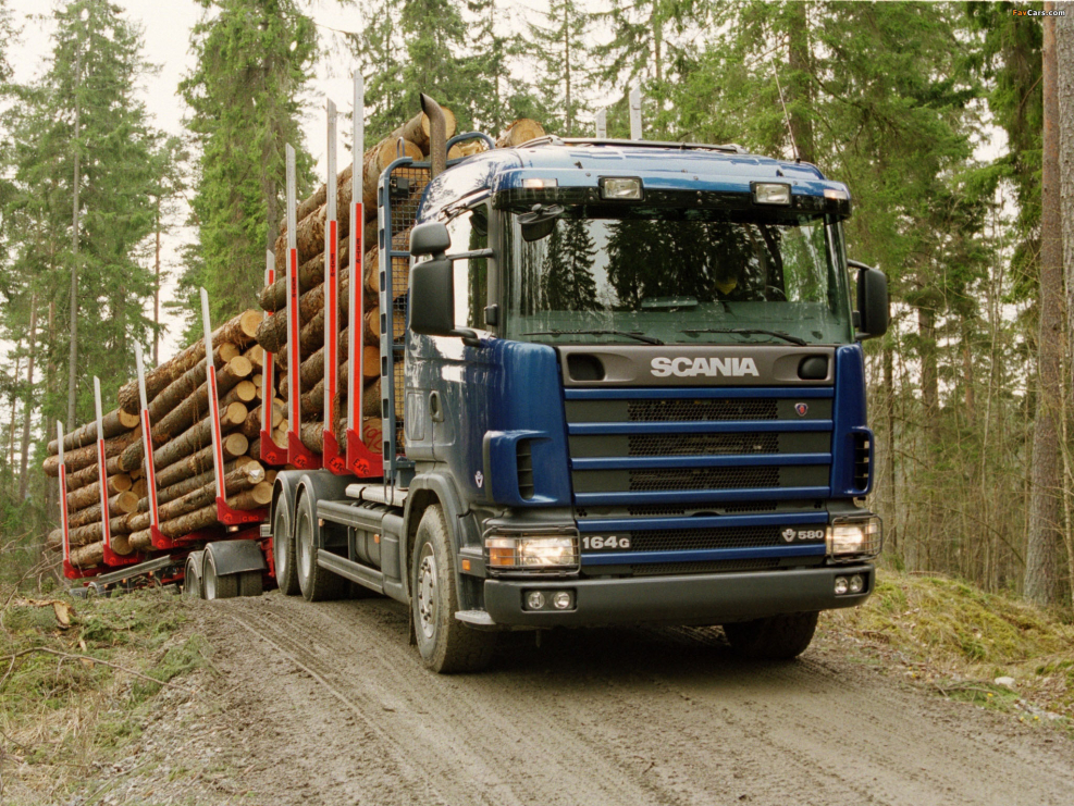 Scania r164 лесовоз