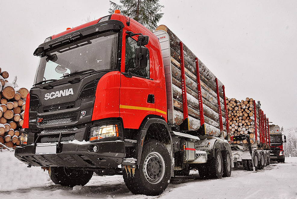 Скания 6x6 лесовоз