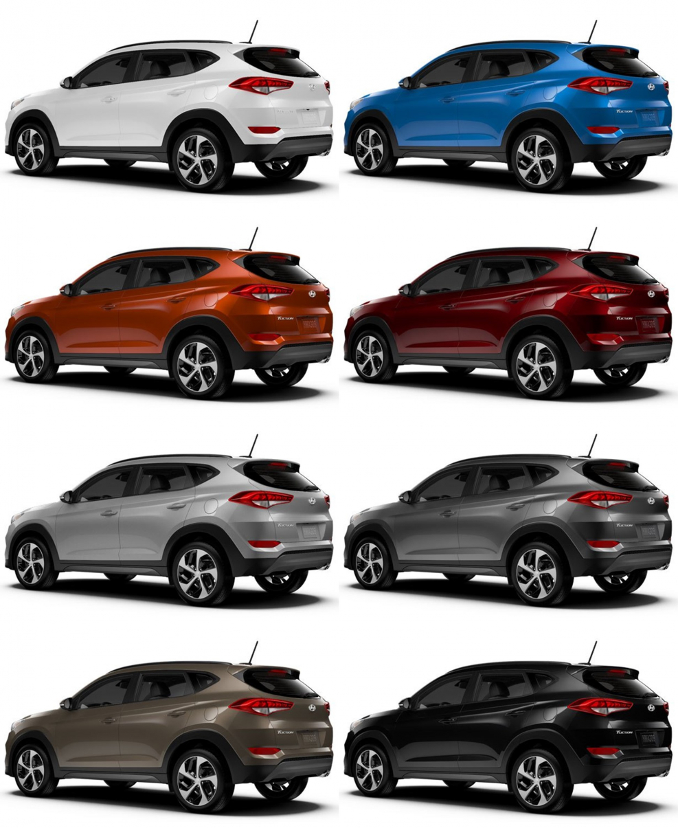 Hyundai Tucson цвета кузова
