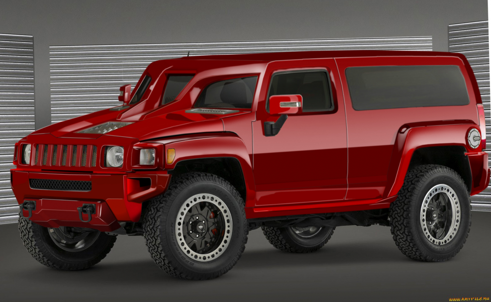 Hummer h2 Pickup Red
