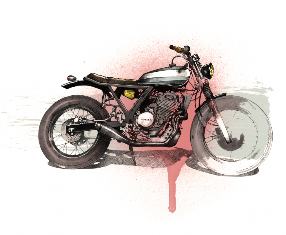 Cafe Racer арт мотоцикл