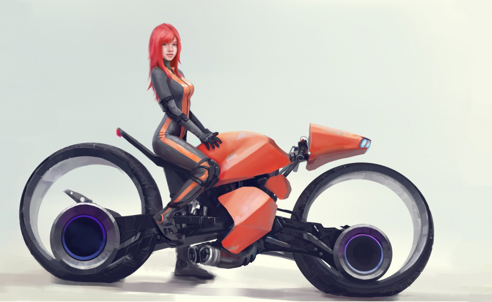 Cyberpunk Art мотоцикл