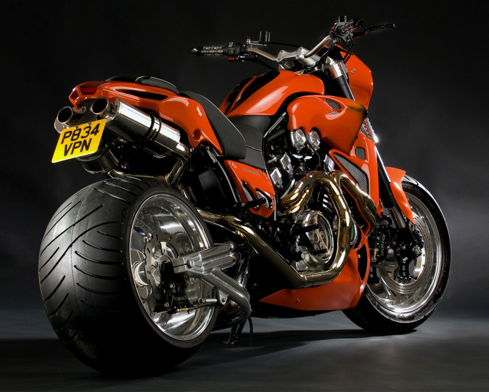 Мотоцикл Yamaha v-Max, Custom, Orange