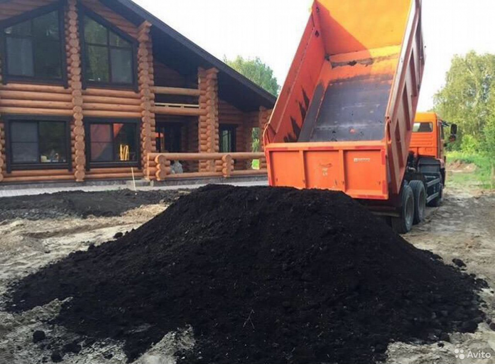 Плодородный грунт, чернозем, почвогрунт, торф КАМАЗ