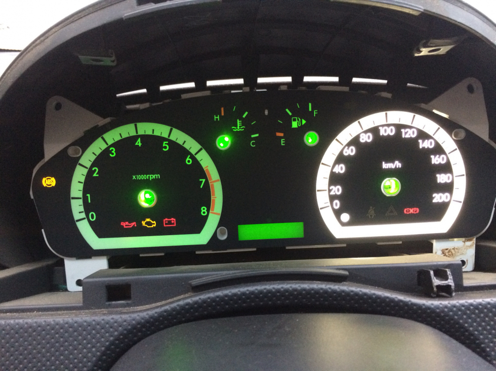 Пересвет щитка приборов Авео т250