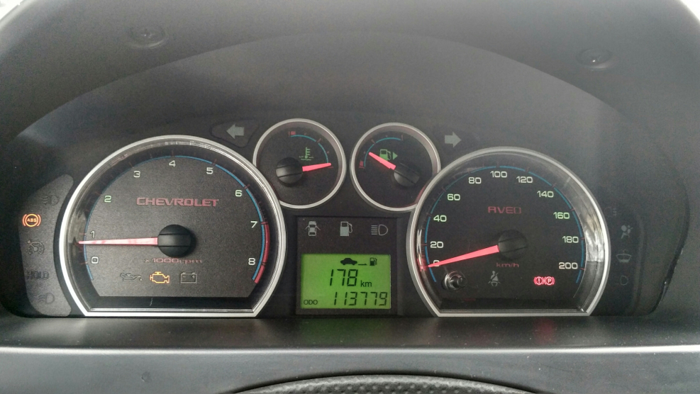 Подсветка приборки Шевроле Авео т250