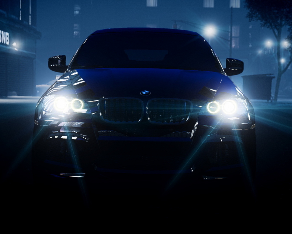 BMW x3 в темноте