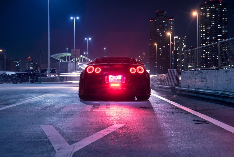Nissan GTR 35 4k ночь