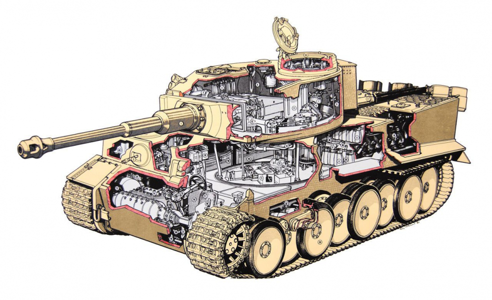 Танк тигр Cutaway