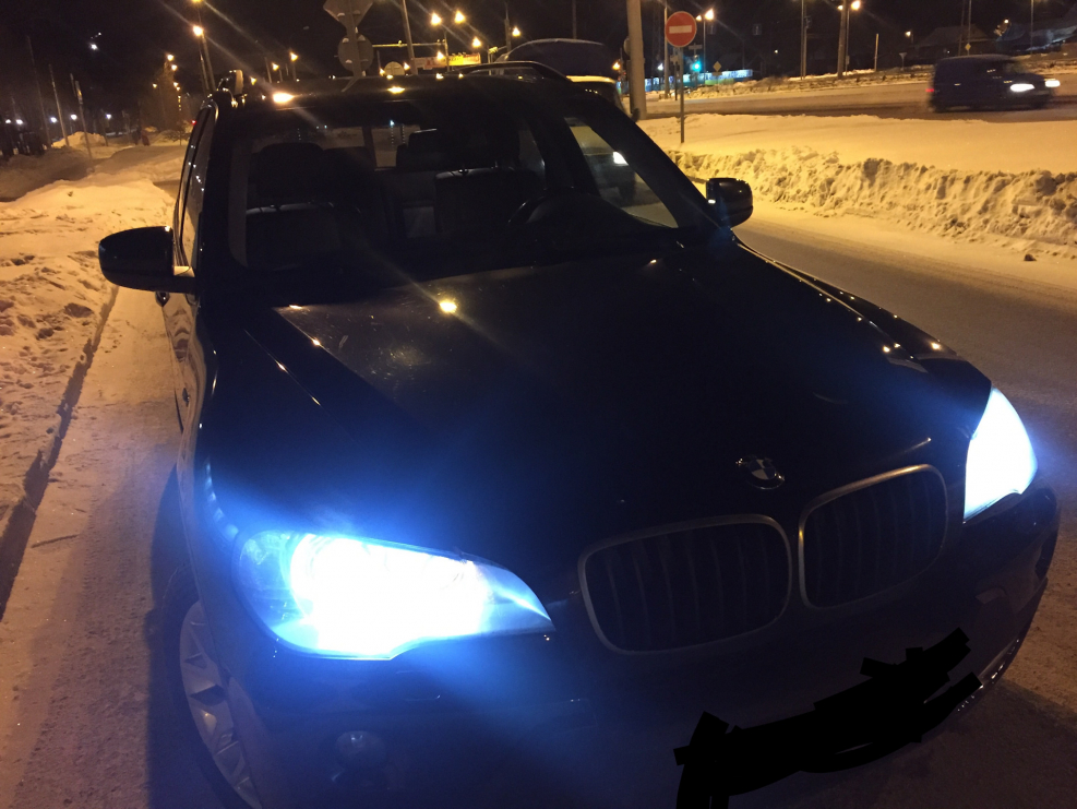Х5 BMW зима ночь