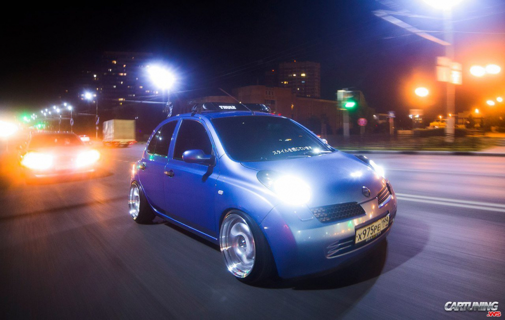 Тюнинговый Nissan Micra Пацанский