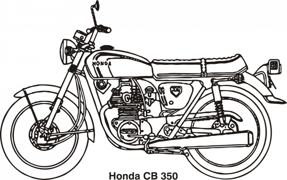 Двигатель Honda CB 750 чертеж