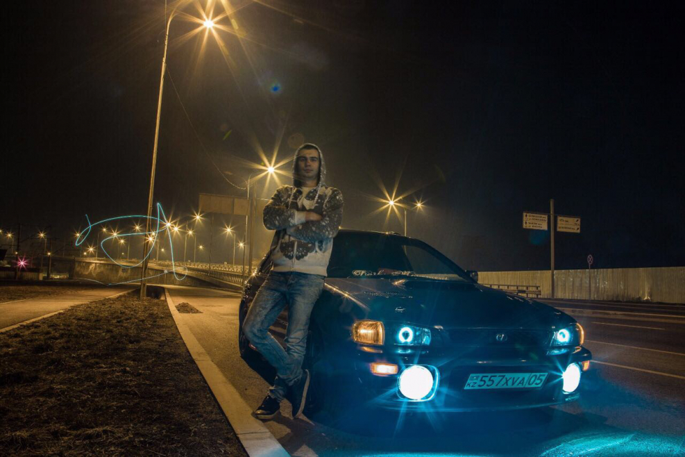 Impreza ночью