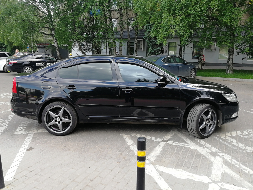 Тонированная Шкода Октавия а5 черная