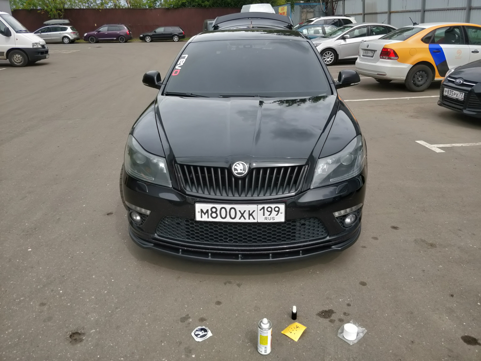 Шкода Октавия а5 черная решетка