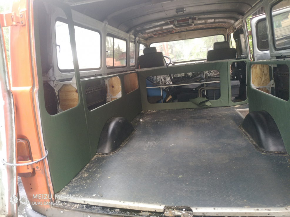 УАЗ 2206 салон ДВП