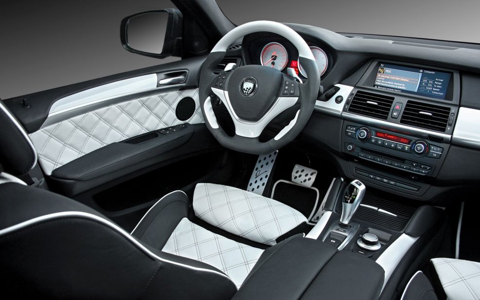BMW x6m белый салон