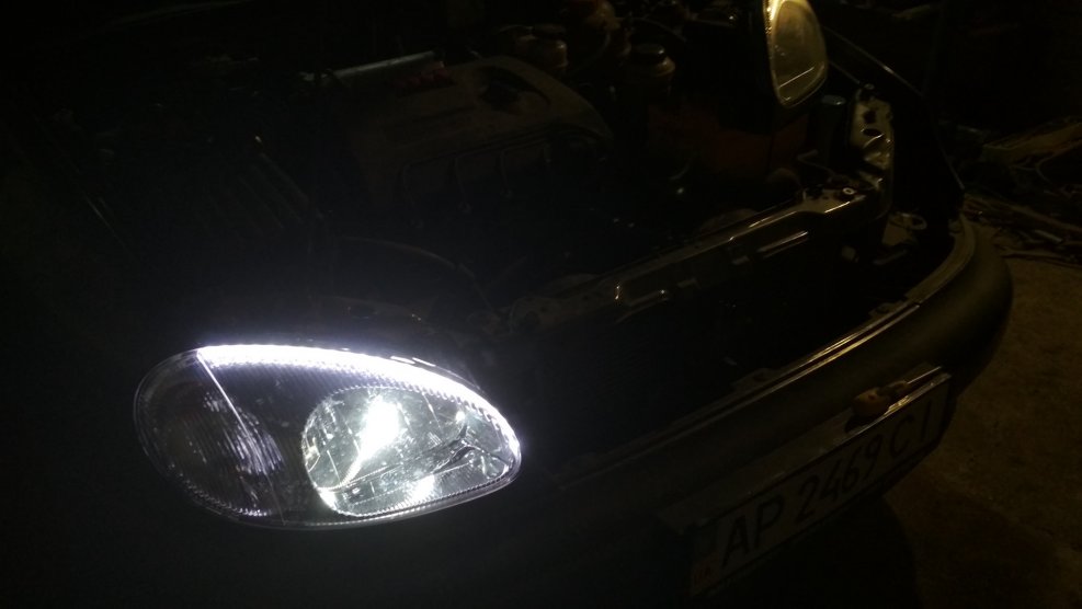 Реснички на фары Авео т250